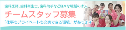 歯科医師、歯科衛生士、歯科助手の求人チームスタッフ募集